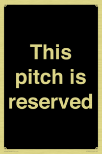 This pitch is reserved
